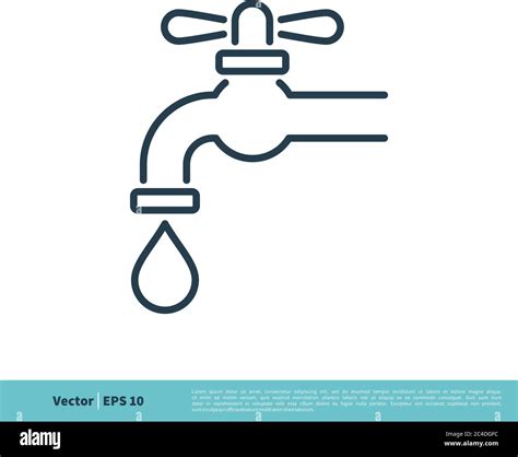 Tap Water Faucet Icon Vector Logo Template Illustration Design Vector