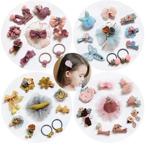 10pcsset New Children Hair Accessories Set T Box Girls Princess Bow