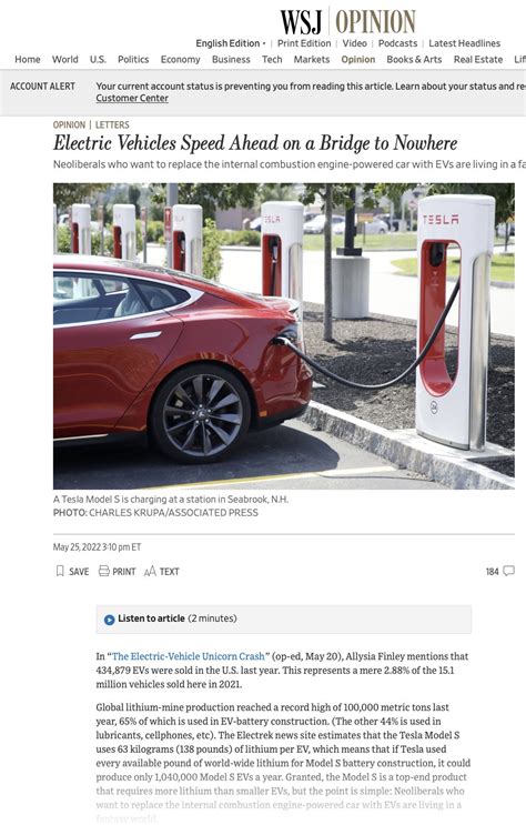 Sawyer Merritt On Twitter This Wsj Article Is Wrong A Model S Does