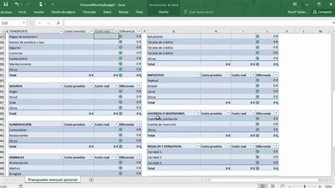 Administración de Gastos Personales con Excel YouTube