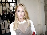 Mary Charteris after the Moncler Gamme Rouge S/S 2013 show, Paris ...