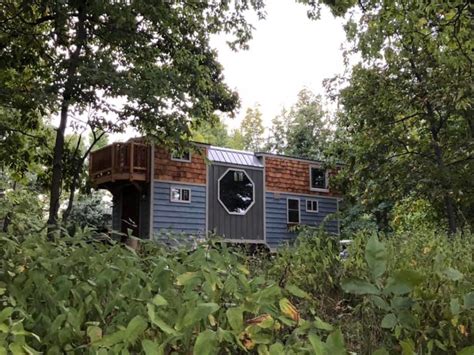 350 Sq Ft Pin Oak Tiny House With Balcony For Sale 76k