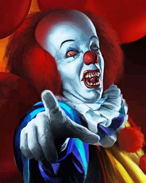 Scary Pennywise Clown Paint By Numbers Canvas Paint By Numbers