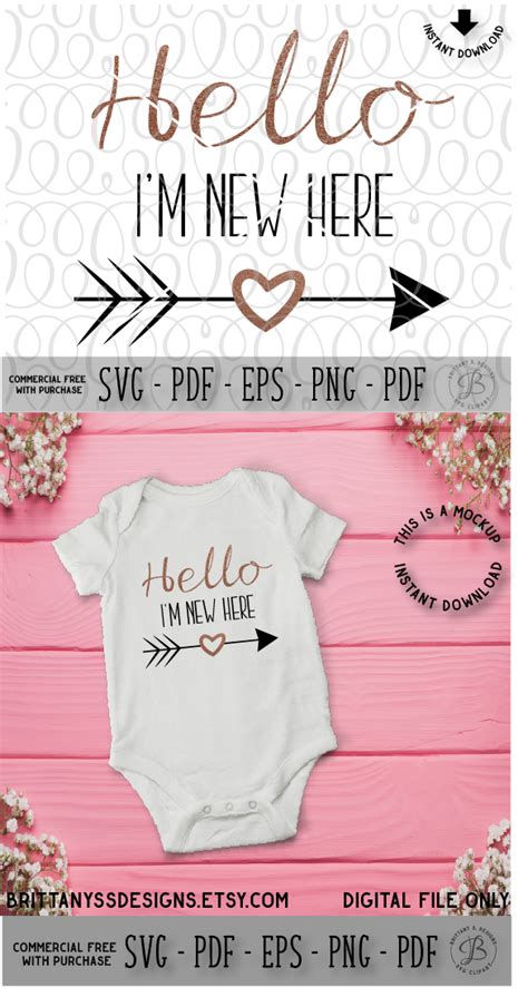 Craft Supplies And Tools Svg Hello World I M New Here Svg File Cricut Cutting Cut File Shirts