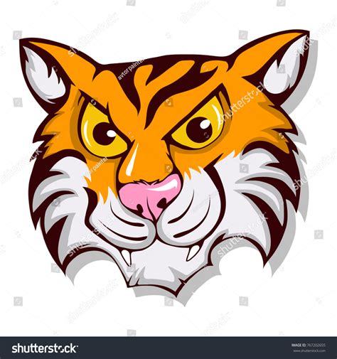 Cute Cartoon Tiger Roaring Bengal Tiger Vector De Stock Libre De