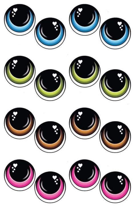 51 Ideas De Ojos Para Imprimir En 2021 Eye Stickers Doll Eyes Eye