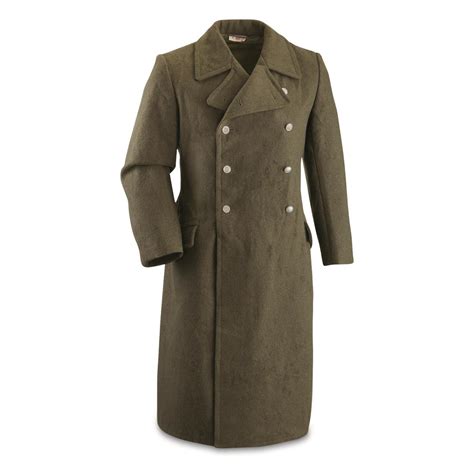 East German Military Surplus Wool Greatcoat Like New 715856 Military Trench Coats At