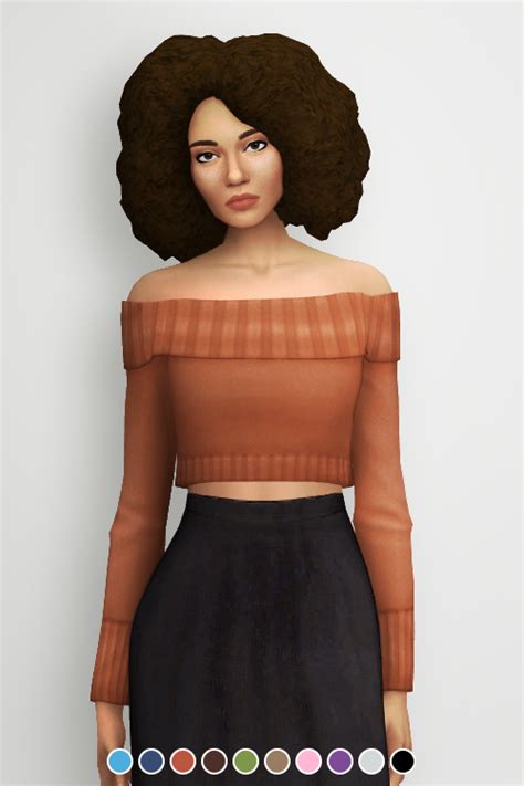 Sims 4 Ccs The Best Off The Shoulder Sweater By Khrysasims