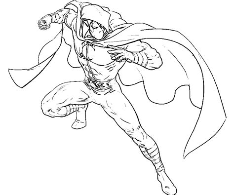 Moon Knight Coloring Page Free Printable Coloring Pages