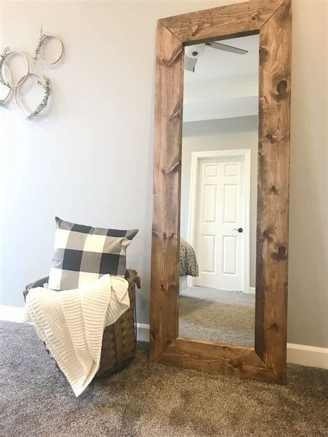 How To Build A Diy Wood Mirror Frame The Holtz House Diy Wood Mirror Frame Mirror Frame Diy