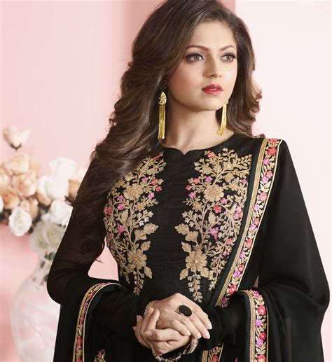 Indian anarkali salwar kameez suits stitched gown designer pakistani partywear. Black Anarkali Gown Style Suits .Black Anarkali Gown Style ...