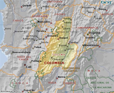 ¿necesitas ayuda con los municipios de tolima? Mapa de Toilma, departamento de Colombia