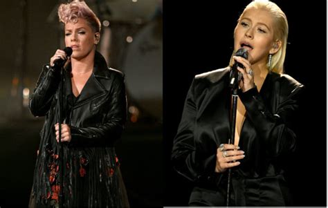 Pink Denies Throwing Shade At Christina Aguilera During Ama Performance