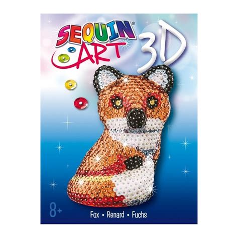Sequin Art 3d Sequin Fox Craft And Hobbies From Crafty Arts Uk