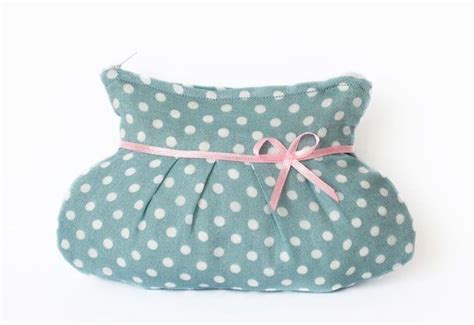 Makeup Bag Light Blue Dotted Fabric Handmade Von Nelesprengel €1700