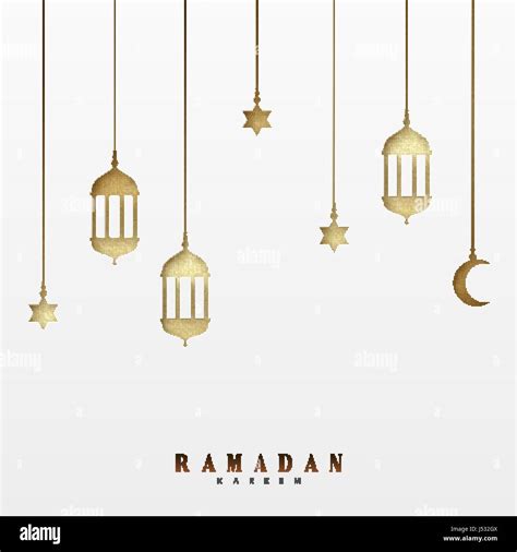 Arabic Lanterns Or Lamps Hanging Half A Month And A Star Ramadan