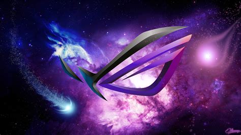 Graphics Asus Rog Violet Outer Space Purple Wallpaper 1920x1080