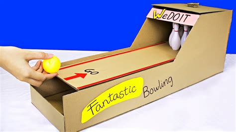 How To Make Bowling Ball Game From Cardboard Youtube