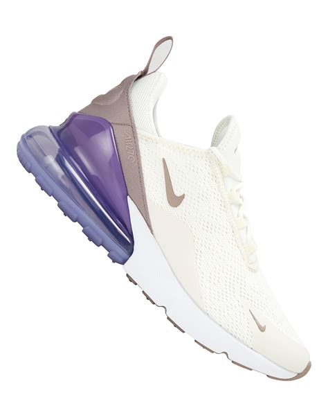 Womens Cream And Purple Nike Air Max 270 Life Style Sports