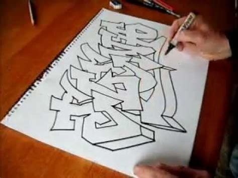 Behind all graffiti walls, there are great graffiti sketches. Easy Graffiti art with a chrome effect - YouTube