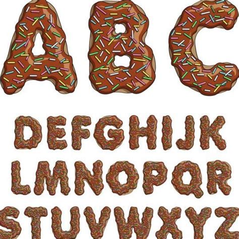Chocolate Alphabet Vector Material Alphabet Chocolate Creative