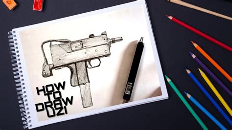 How To Draw Uzi Gun From Pubg Easy For Kids Pubg Mobile Quick