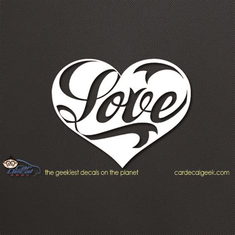 Love In The Heart Car Window Decal Sticker Love Decals