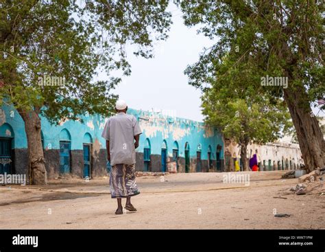 Old Somali Man Walking In The Streets Of The Old Town Sahil Region