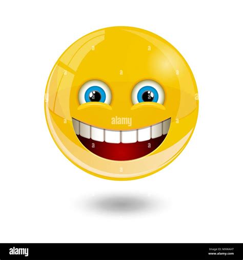 Yellow Smiley Emoticons Emoji Vector Illustration Stock Vector Image