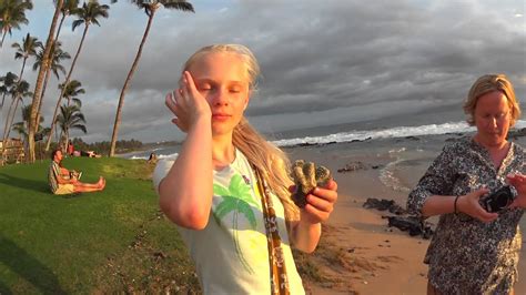Keawakapu Beach Maui 2014 Spacer Przed Zachodem Slonca