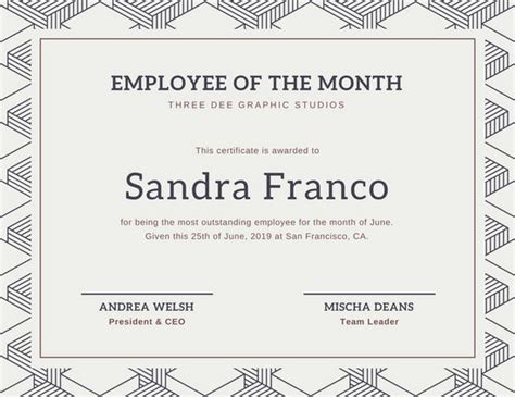 The certificate templates shall contain name of both employer and employee, date of joining, date of release and even the employment nature. Customize 1,508+ Employee Of The Month Certificate ...