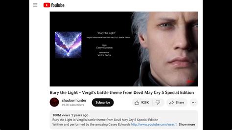 Dmc Bury The Light Vergil S Theme Hits M Views Youtube