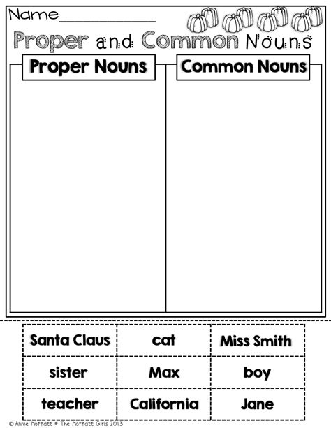 First Grade Nouns List