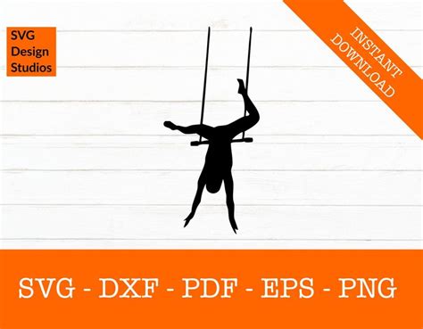 Flying Trapeze Artist Svg Circus Svg Silhouette Shadow Svg Etsy