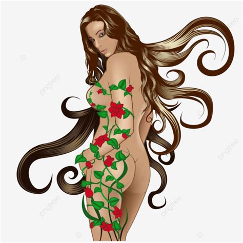Naked Girl With Roses Girl Sensuality Attractive Vector Girl Sensuality Attractive Png And