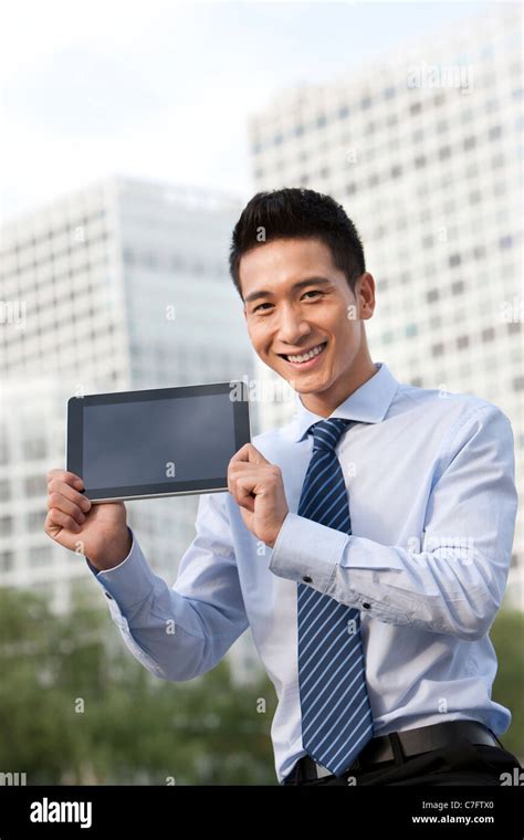 Businessman Using A Tablet Stock Photo Alamy