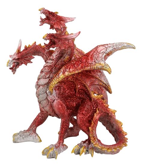 Buy Ebros Ancient Legendary Three Headed Dragon Hydra Roaring Statue 8
