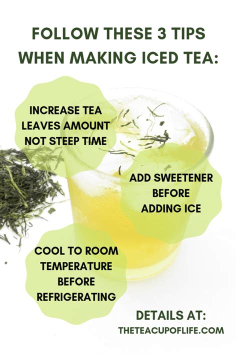 how to make perfect iced tea the cup of life