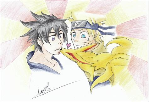 Naruto X Sasuke Kyuubi Kiss Speedpaint Dawn By Leyla