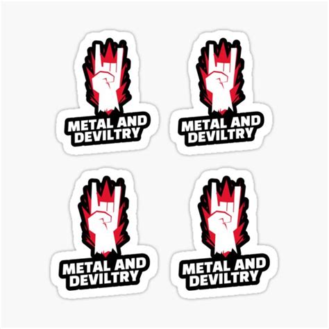 metal and deviltry sticker pack sticker for sale by wpahat redbubble