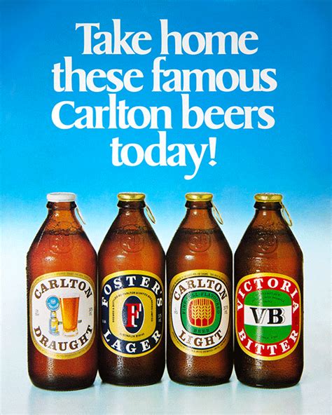 Carlton Beers ‘take Home Poster Australian Beer Posters