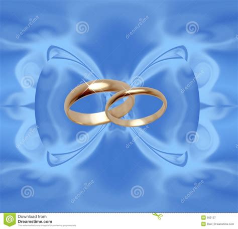 Blue Background With Wedding Rings Stock Illustration