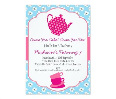 41 Tea Party Invitation Templates Psd Ai Free And Premium Templates