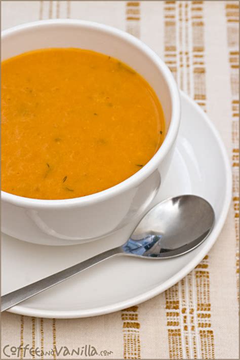 Celery Tomato And Carrot Soup With Herbal Pepper And Dill Coffee
