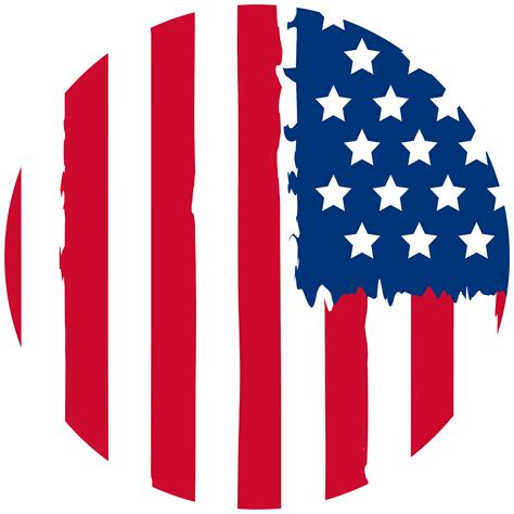 Round American Flag