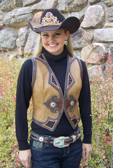 Denice Langley Custom Leather Queen Outfit Western Wear For Women