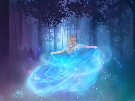 Anime Manga Cinderella Dancing Blue Dress Magic Night