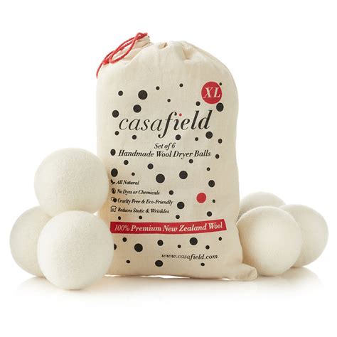 6 pack organic wool dryer balls natural laundry fabric softener