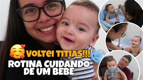 Rotina Cuidando De Um BebÊ Ele Ama CÂmera Vlog Denise Porto Youtube