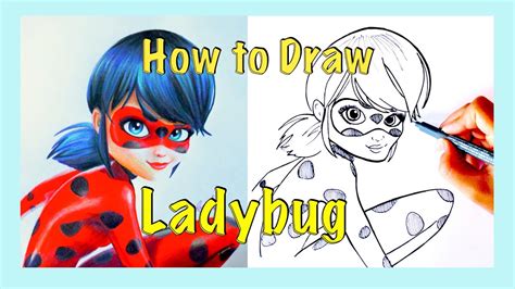 The ladybug is small and brightly coloured, usually descubra cute ladybug, ilustración de acuarela de imágenes de stock en hd y millones de otras. Sketching: MIRACULOUS LADYBUG | How to draw - YouTube
